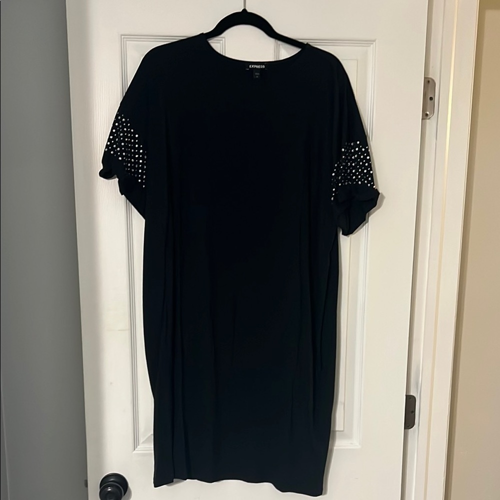 Express Black Casual Crew Neck Dress